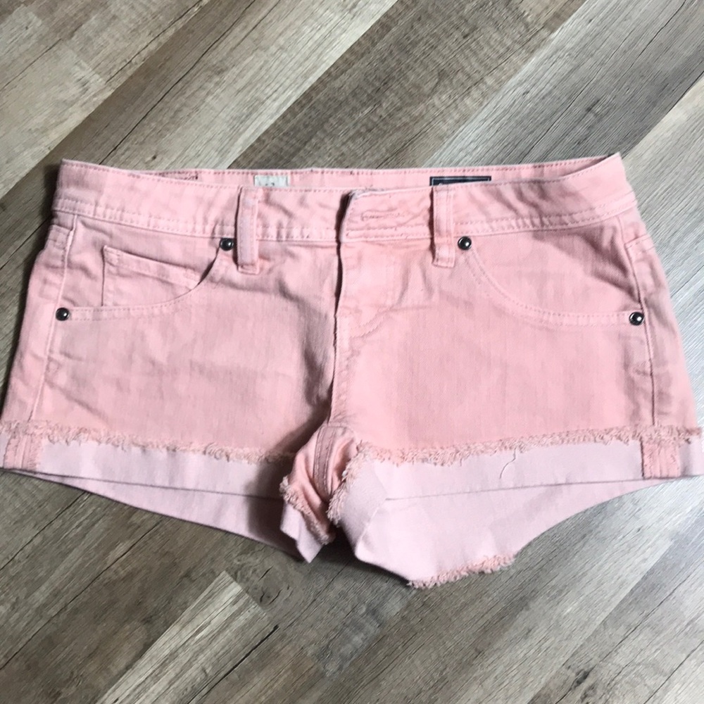Peach pink Volcom jean shorts